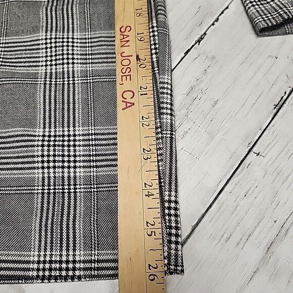 H&M Gray Tartan/Plaid Tailored Ankle Trousers Check Dress Pants Woman’s Size 4 - Picture 10 of 12